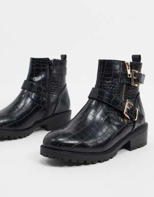 crocodile biker boots