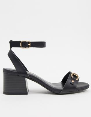 new look cross strap flat slider sandal in black croc