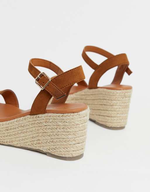 New look store tan espadrille wedges