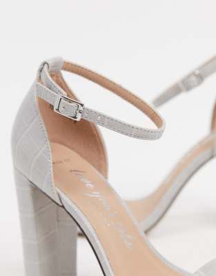 cream wide fit heeled sandals