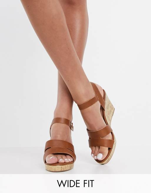 tan cork wedges