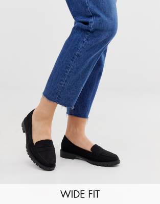 new look loafers wide fit