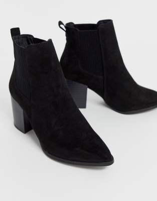 suede heeled chelsea boots