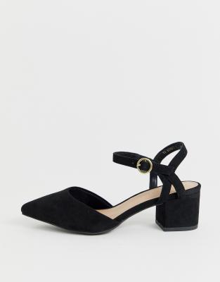 new look black slingback shoes