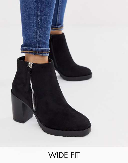 New look black on sale boots wide fit