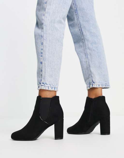 New Look Wide Fit heeled chelsea boots in black, 2 of 4