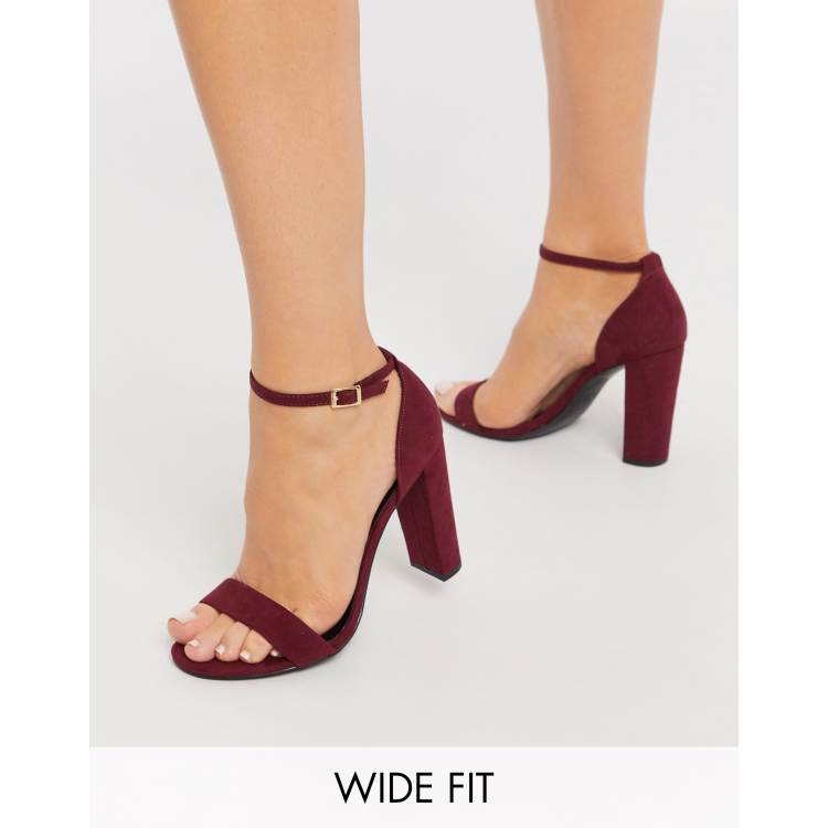 Burgundy sandals hot sale new look