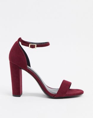 red wide fit heels