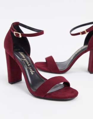 new look red sandals wide fit