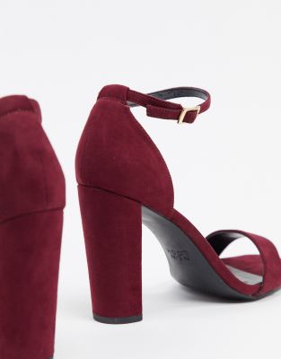 new look red sandals wide fit