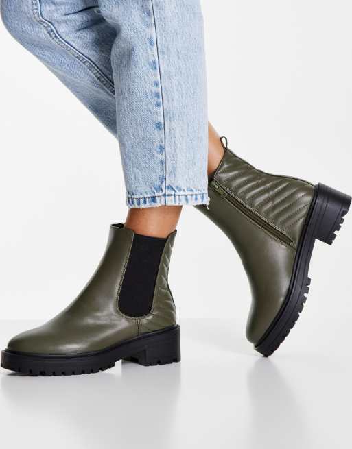 Khaki boots 2025 new look