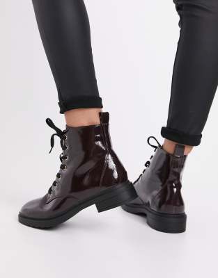 burgundy ankle boots new look
