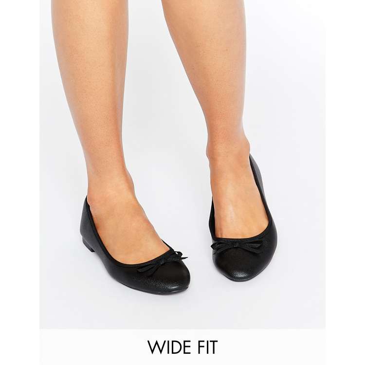 New look black ballet pumps hot sale