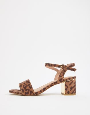 leopard print heels wide fit