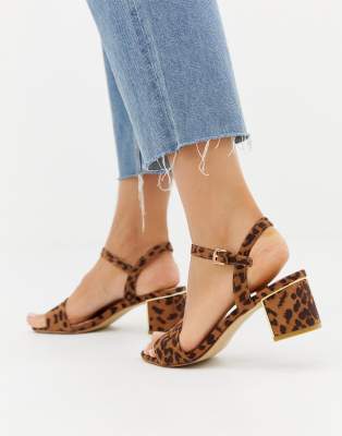 block heels leopard print