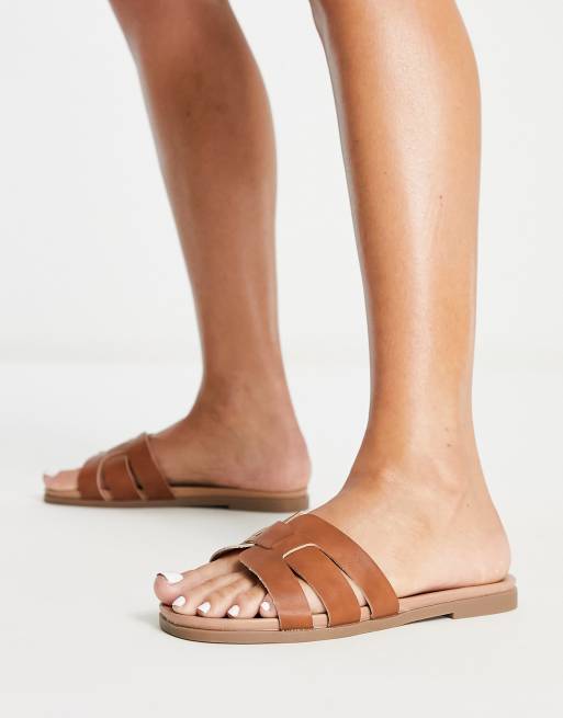 New look tan discount sandals wide fit