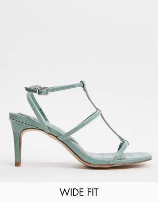 wide fit green sandals