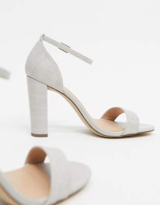 grey patent leather heels