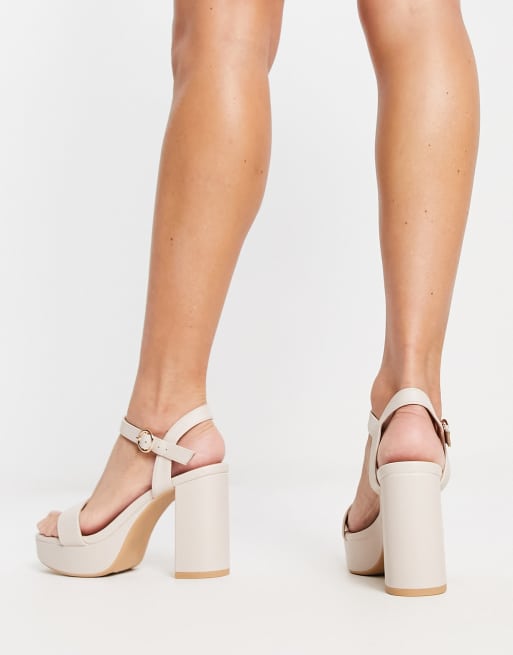 Off white hot sale platform heels