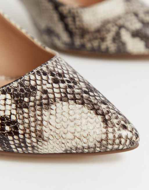 Snake print heels new hot sale look