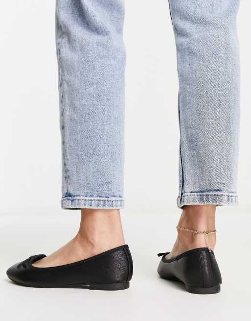 New Look Wide Fit PU ballet shoes in black, 3 of 4