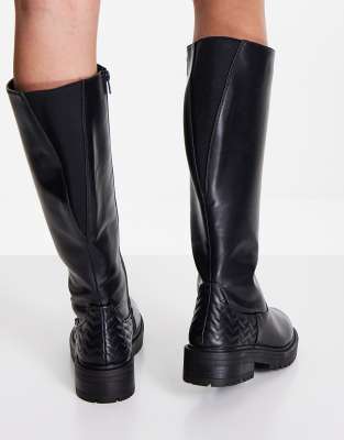 new look chunky knee high boots