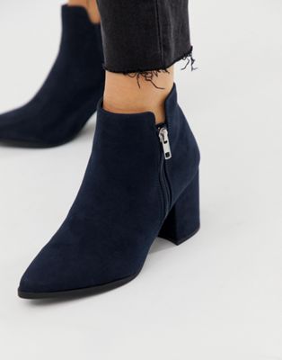 navy blue wide fit boots