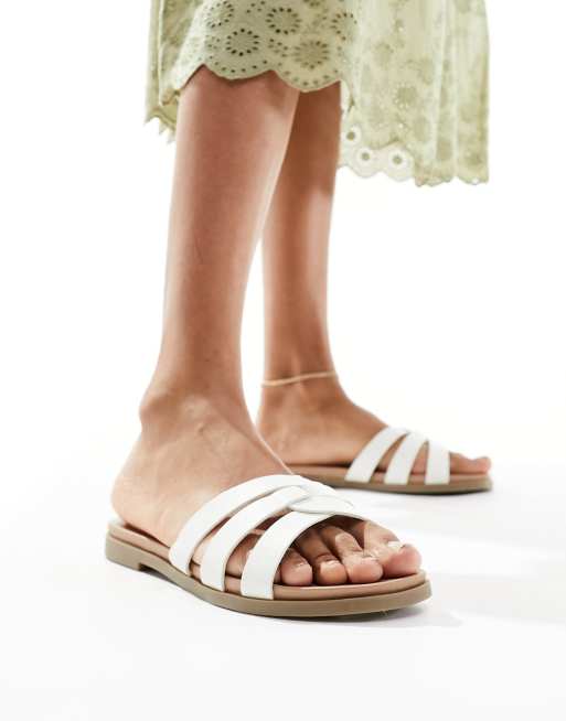 New Look Wide Fit - Sandales à brides croisées - Blanc, 2 de 4