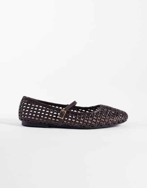 New Look Wide Fit - Scarpe basse Mary Jane marroni a pianta larga - view 1