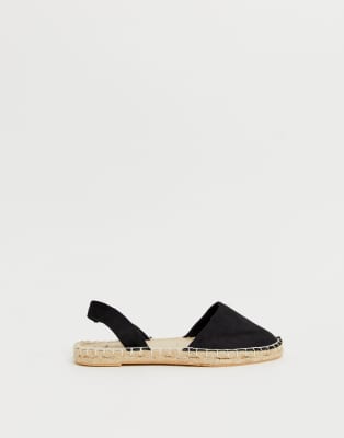 black wide fit espadrilles