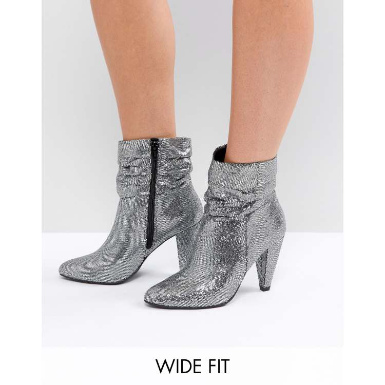 Womens sparkly hot sale ankle boots