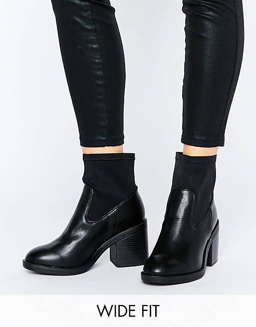 New Look Wide Fit Sock Ankle Boots | ASOS