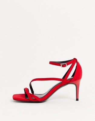 red sandals wide fit