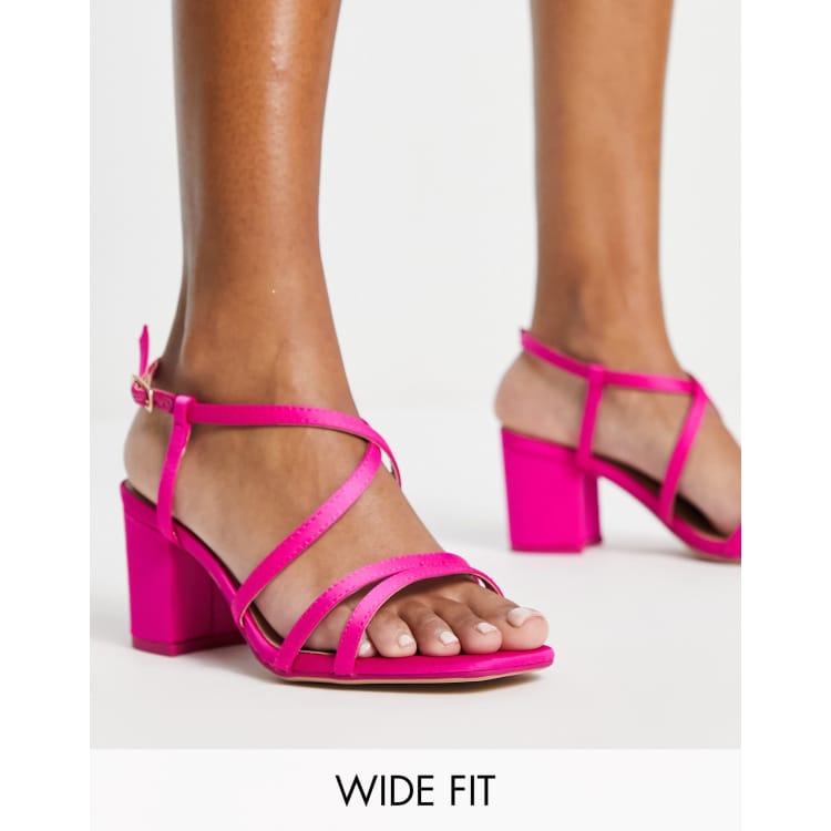 Hot pink clearance sandals low heel