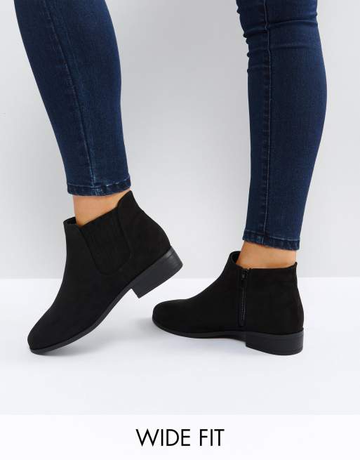 New look wide fit suedette store ankle boot