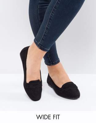 new look wide fit loafers