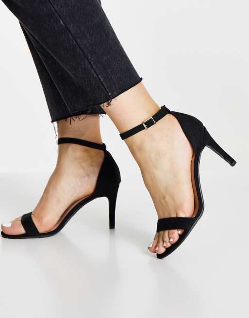 New look hotsell black suede heels