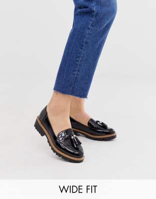 new look wide fit loafers