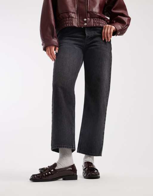 New Look Wide fit tassel loafer in burgundy, 4 of 4