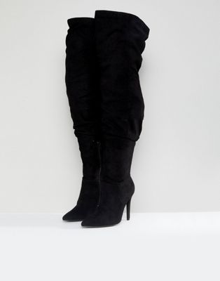 wide fit high heel boots
