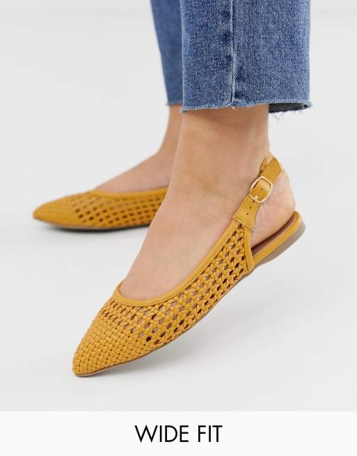 Woven hot sale slingback shoes