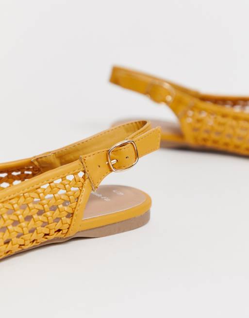 Woven store slingback sandals