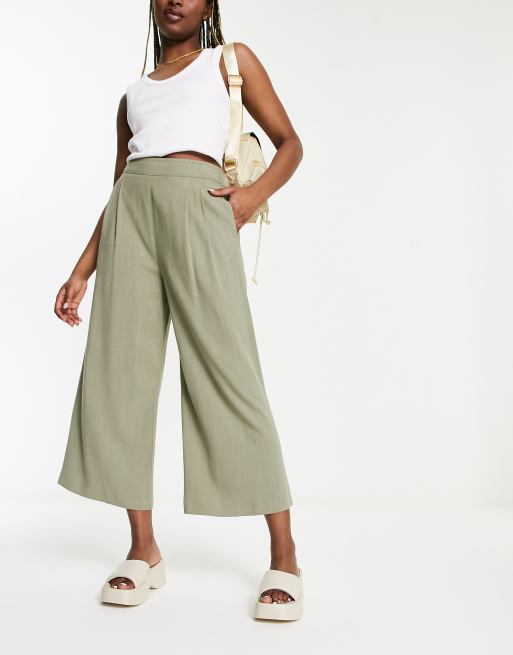 New look wide leg cropped outlet trousers