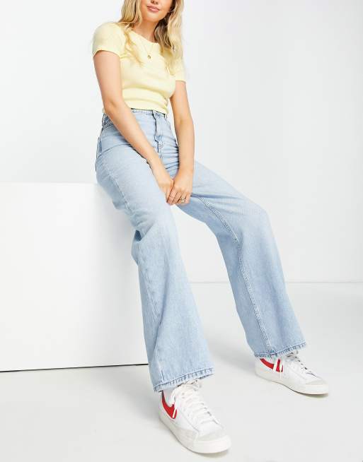 New Look wide leg dad jean in light blue, 4 of 4
