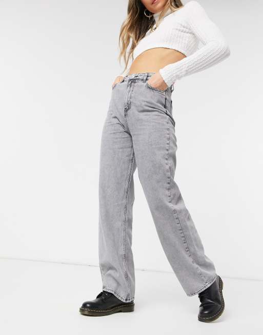 New Look wide leg jean in white