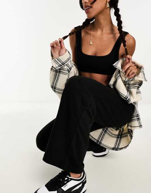 New Look wide leg jogger in black