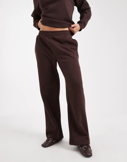 New Look wide leg jogger in brown, 2 of 5