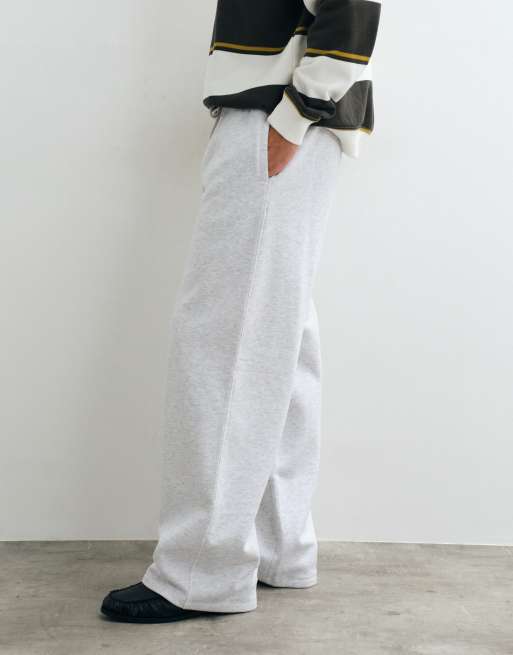 New Look wide leg jogger in light grey, 4 of 5