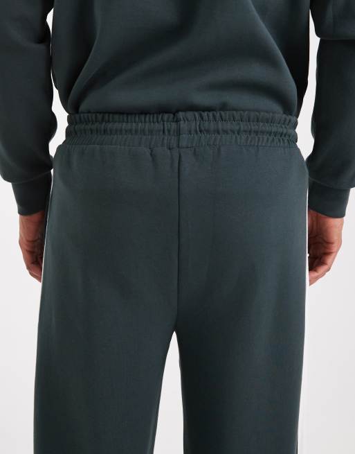 New Look wide leg joggers co-ord in dark green, 4 of 5
