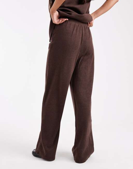 New Look wide leg pants in brown (Part of a set), 2 of 5
